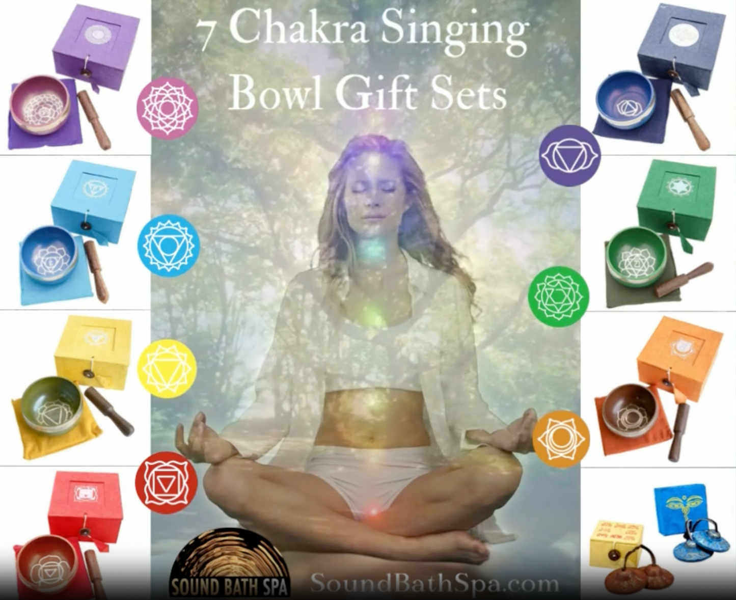 7 of 7 Complete Chakra Singing Bowl Gift Set